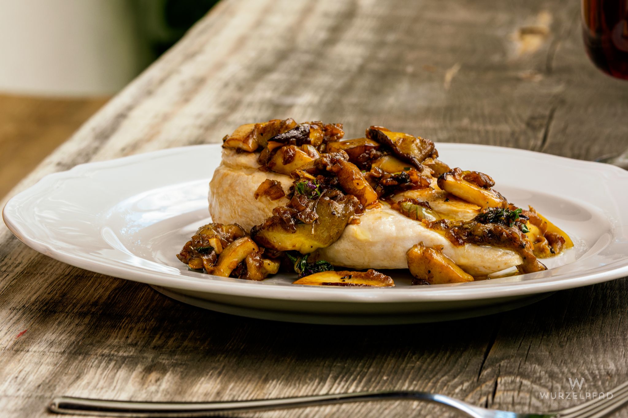 Hühnerbrust mit Steinpilzen